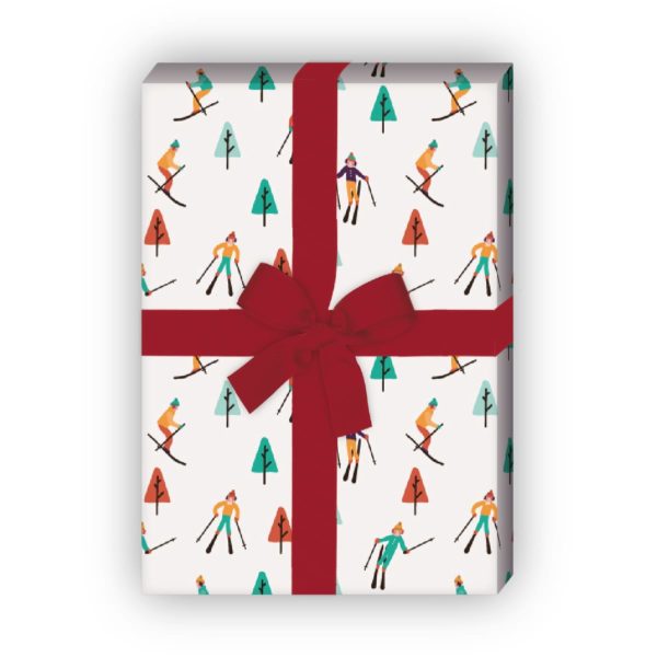 Kartenkaufrausch: Lustiges Winter Geschenkpapier mit aus unserer Weihnachts Papeterie in multicolor