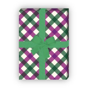 Kartenkaufrausch: Hübsches Tischdecken Karo Geschenkpapier aus unserer Design Papeterie in lila