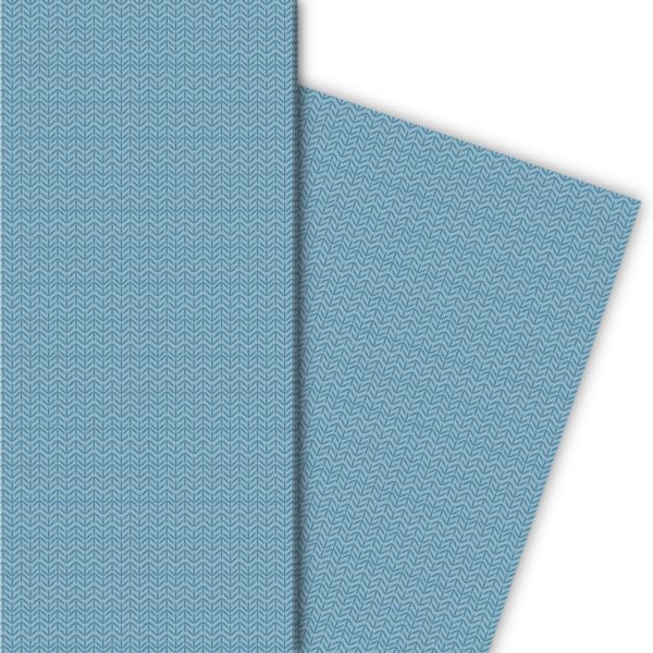 Kartenkaufrausch: Edles Geschenkpapier in Tweed aus unserer Geburtstags Papeterie in blau