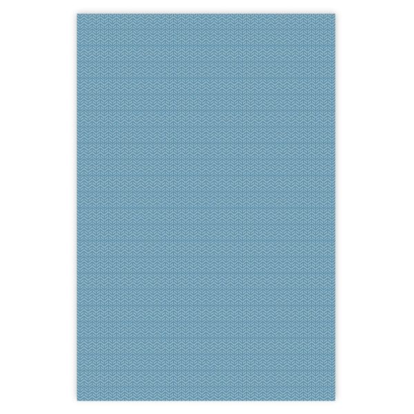 Edles Geschenkpapier in Tweed optik in blau
