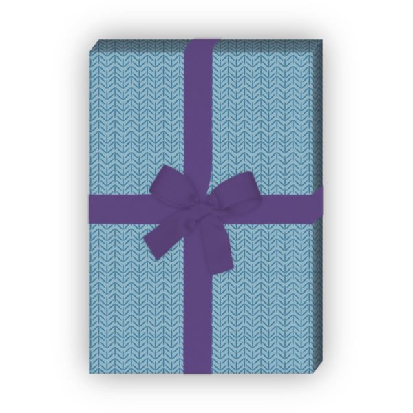 Kartenkaufrausch: Edles Geschenkpapier in Tweed aus unserer Geburtstags Papeterie in blau