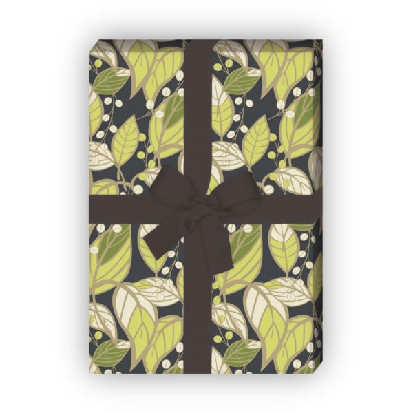 Kartenkaufrausch: Frühlings Geschenkpapier mit Maiglöckchen aus unserer florale Papeterie in grün