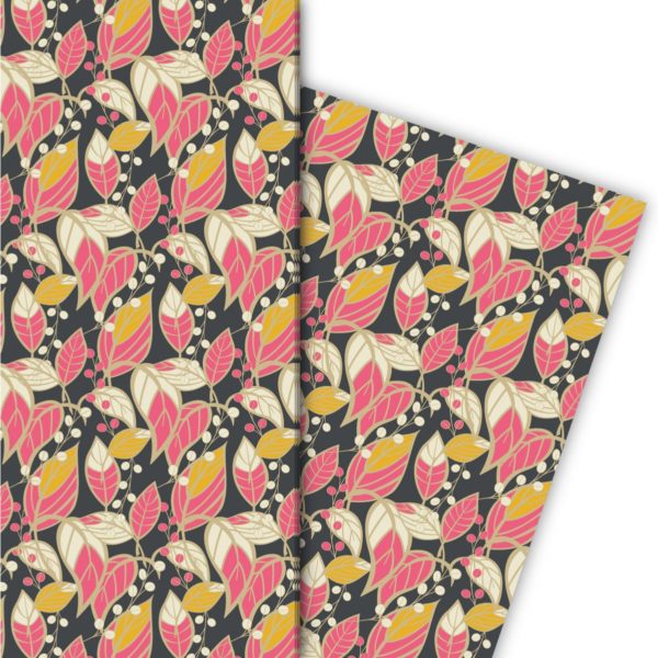 Kartenkaufrausch: Frühlings Geschenkpapier mit Maiglöckchen aus unserer florale Papeterie in pink