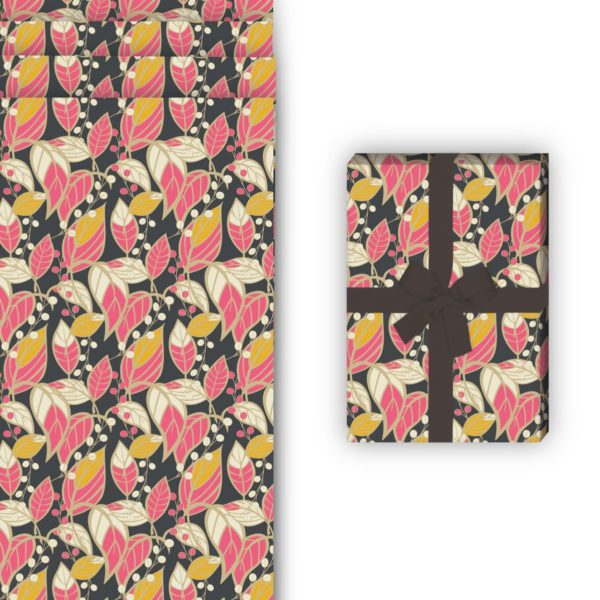 florale Geschenkverpackung: Frühlings Geschenkpapier mit Maiglöckchen von Kartenkaufrausch in pink