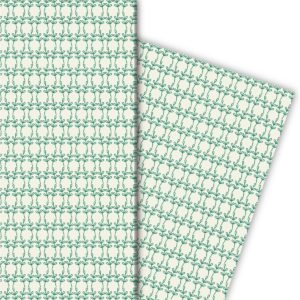 Kartenkaufrausch: Florales Geschenkpapier mit zartem aus unserer florale Papeterie in grün