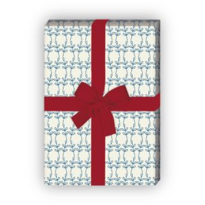 Kartenkaufrausch: Florales Geschenkpapier mit zartem aus unserer florale Papeterie in blau