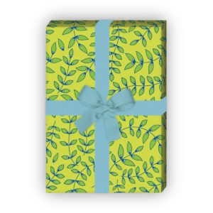 Kartenkaufrausch: Elegantes Geschenkpapier mit zartem aus unserer Natur Papeterie in grün