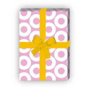 Kartenkaufrausch: Modernes Geschenkpapier mit Donut aus unserer Geburtstags Papeterie in rosa
