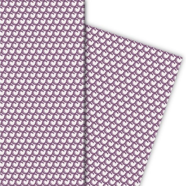 Kartenkaufrausch: Elegantes Geschenkpapier mit Wellen aus unserer Natur Papeterie in lila