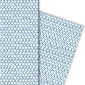 Kartenkaufrausch: Elegantes Geschenkpapier mit Wellen aus unserer Natur Papeterie in hellblau