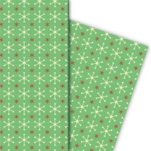 Kartenkaufrausch: Weihnachts Geschenkpapier mit Sternen aus unserer Weihnachts Papeterie in grün