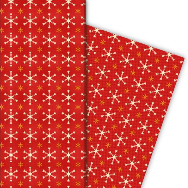 Kartenkaufrausch: Weihnachts Geschenkpapier mit Sternen aus unserer Weihnachts Papeterie in rot