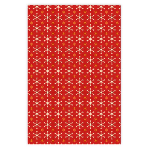 Weihnachts Geschenkpapier mit Sternen Muster in rot