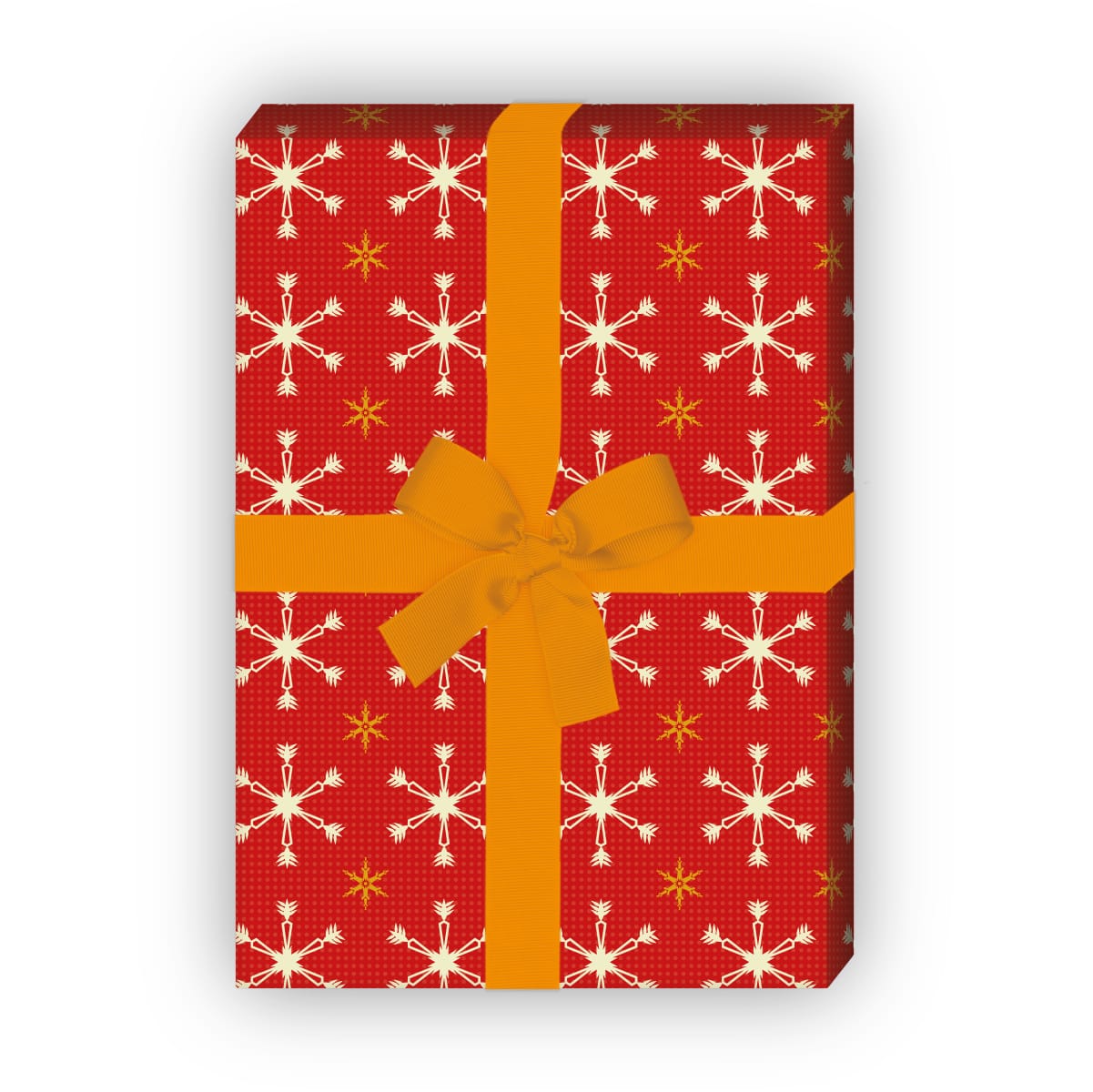 Weihnachtsgeschenke verpacken mit: Weihnachts Geschenkpapier mit Sternen Muster (4 Bögen) in rot jetzt online kaufen