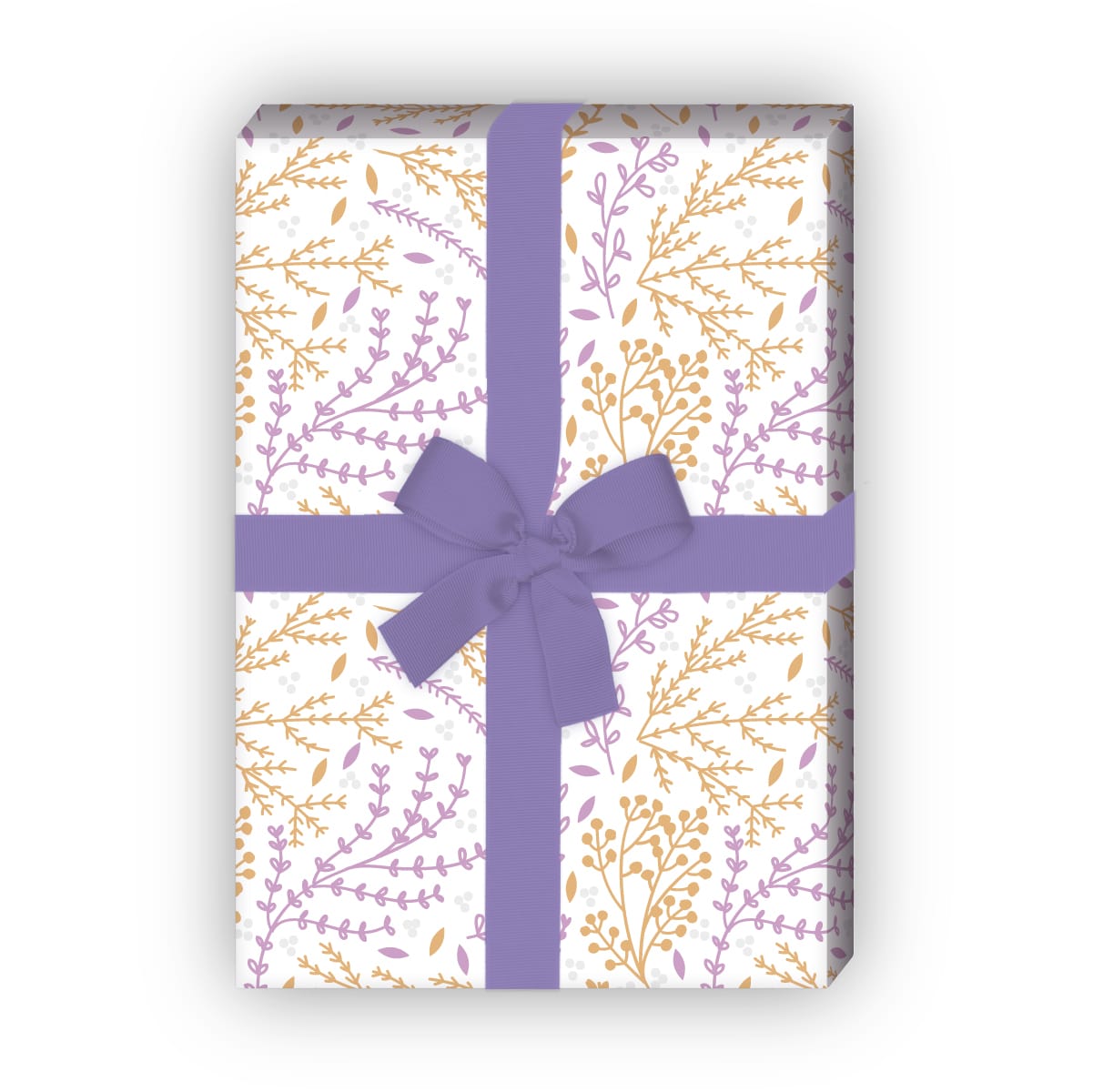 Kartenkaufrausch: Florales Geschenkpapier mit zartem aus unserer florale Papeterie in gelb