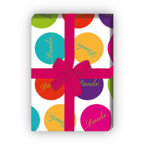 Kartenkaufrausch: Modernes Dankes Geschenkpapier mit aus unserer Dankes Papeterie in multicolor