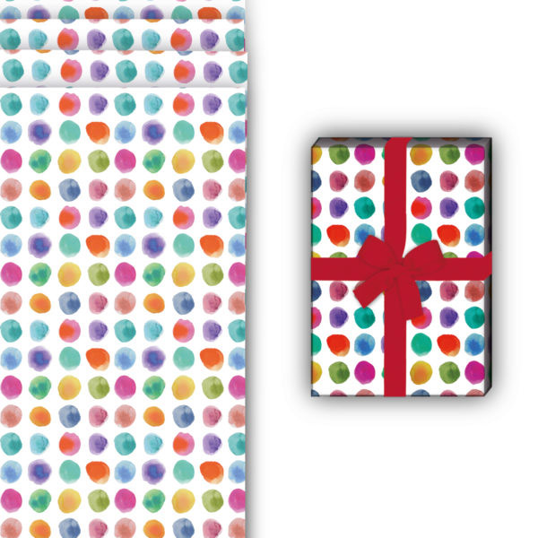 Kinder Geschenkverpackung: Lustiges Geschenkpapier mit bunten von Kartenkaufrausch in multicolor