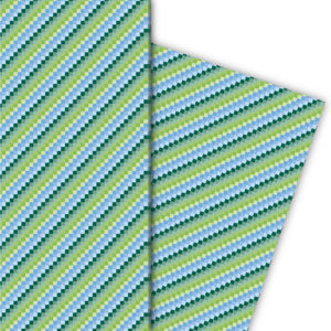 Kartenkaufrausch: Schickes Geschenkpapier mit schrägen aus unserer Design Papeterie in blau