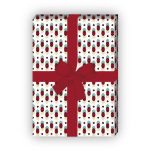 Kartenkaufrausch: Grafisches Geschenkpapier mit Retro aus unserer Retro Papeterie in rot