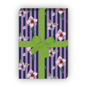 Kartenkaufrausch: Streifen Geschenkpapier mit Streu aus unserer Geburt Papeterie in lila