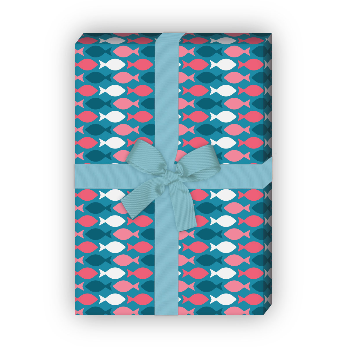 Kartenkaufrausch: Retro Geschenkpapier mit schwimmenden aus unserer Firmungs Papeterie in rosa