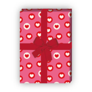 Kartenkaufrausch: Herz Geschenkpapier mit lustigen aus unserer Hochzeits Papeterie in rosa