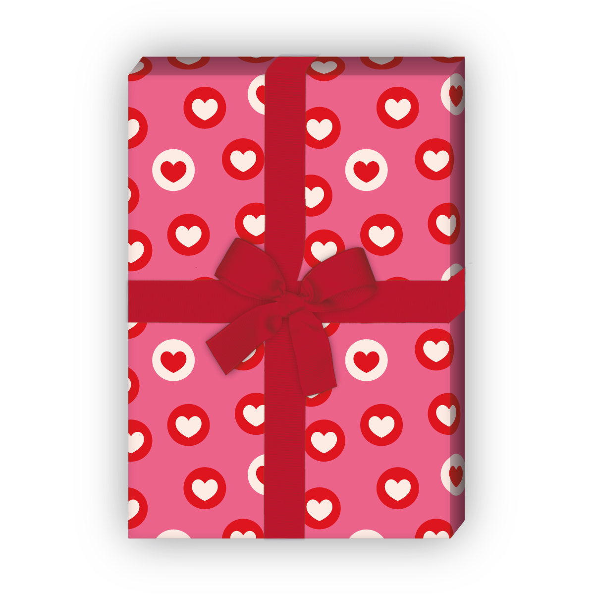 Kartenkaufrausch: Herz Geschenkpapier mit lustigen aus unserer Hochzeits Papeterie in rosa
