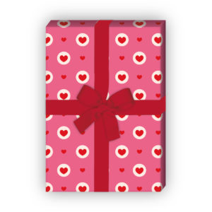 Kartenkaufrausch: Romantisches Geschenkpapier mit Herzen aus unserer Hochzeits Papeterie in rosa