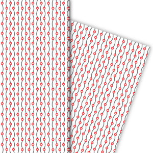 Kartenkaufrausch: Streifen Geschenkpapier mit Herzen aus unserer Hochzeits Papeterie in weiß