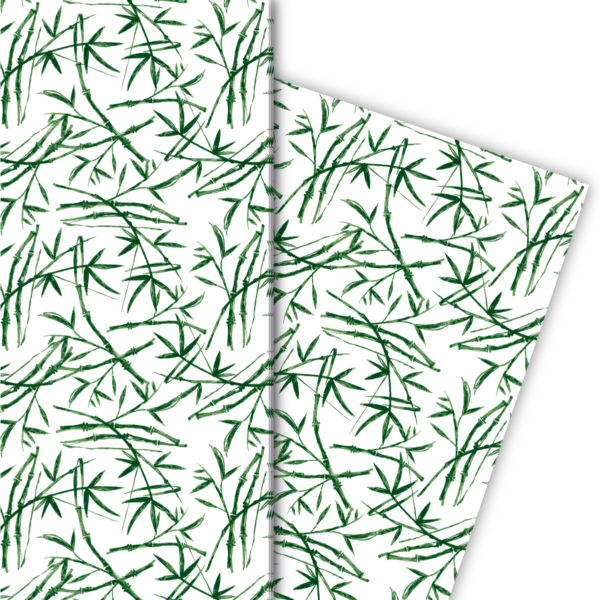 Kartenkaufrausch: Hand gemaltes Geschenkpapier mit aus unserer Natur Papeterie in grün