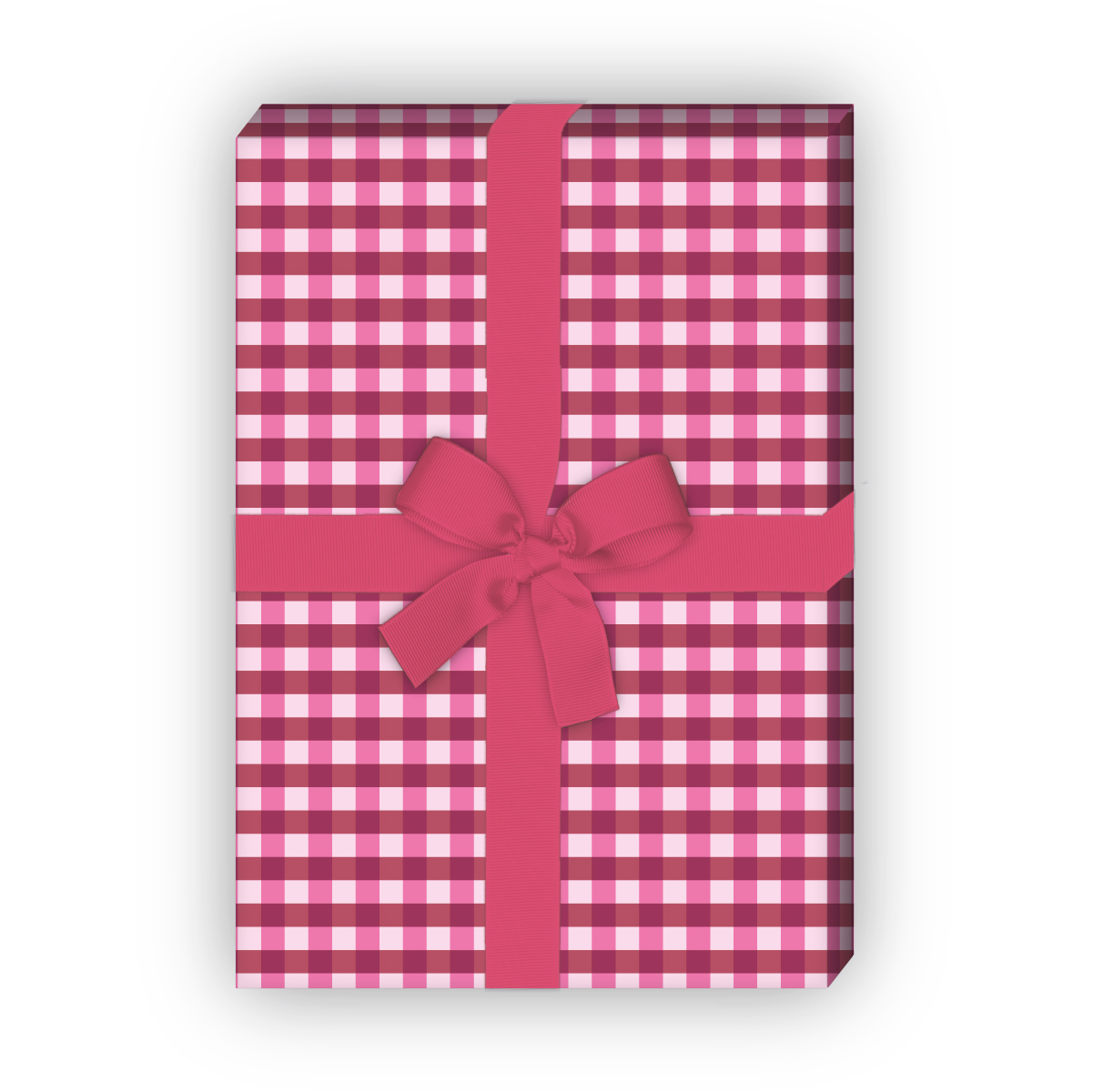 Kartenkaufrausch: Karo Geschenkpapier mit Vichy aus unserer Baby Papeterie in rosa