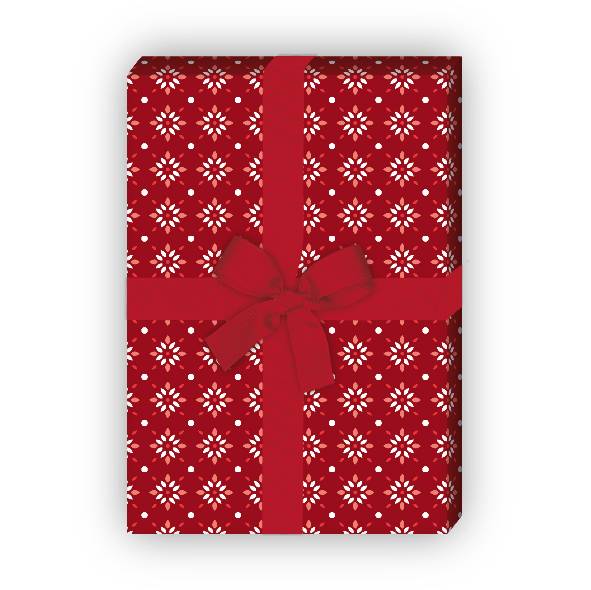 Kartenkaufrausch: Grafisches Geschenkpapier mit kleinem aus unserer Design Papeterie in rot