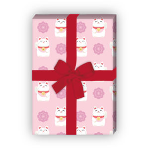 Kartenkaufrausch: Glücks Geschenkpapier mit Winke aus unserer Glücks Papeterie in rosa