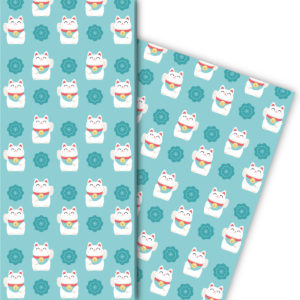 Kartenkaufrausch: Glücks Geschenkpapier mit Winke aus unserer Glücks Papeterie in hellblau