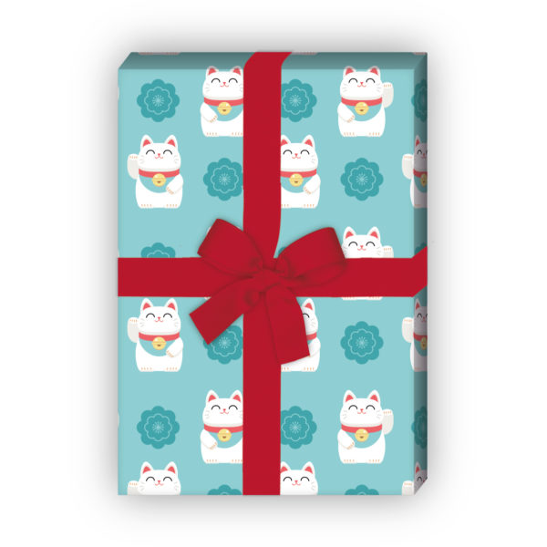 Kartenkaufrausch: Glücks Geschenkpapier mit Winke aus unserer Glücks Papeterie in hellblau