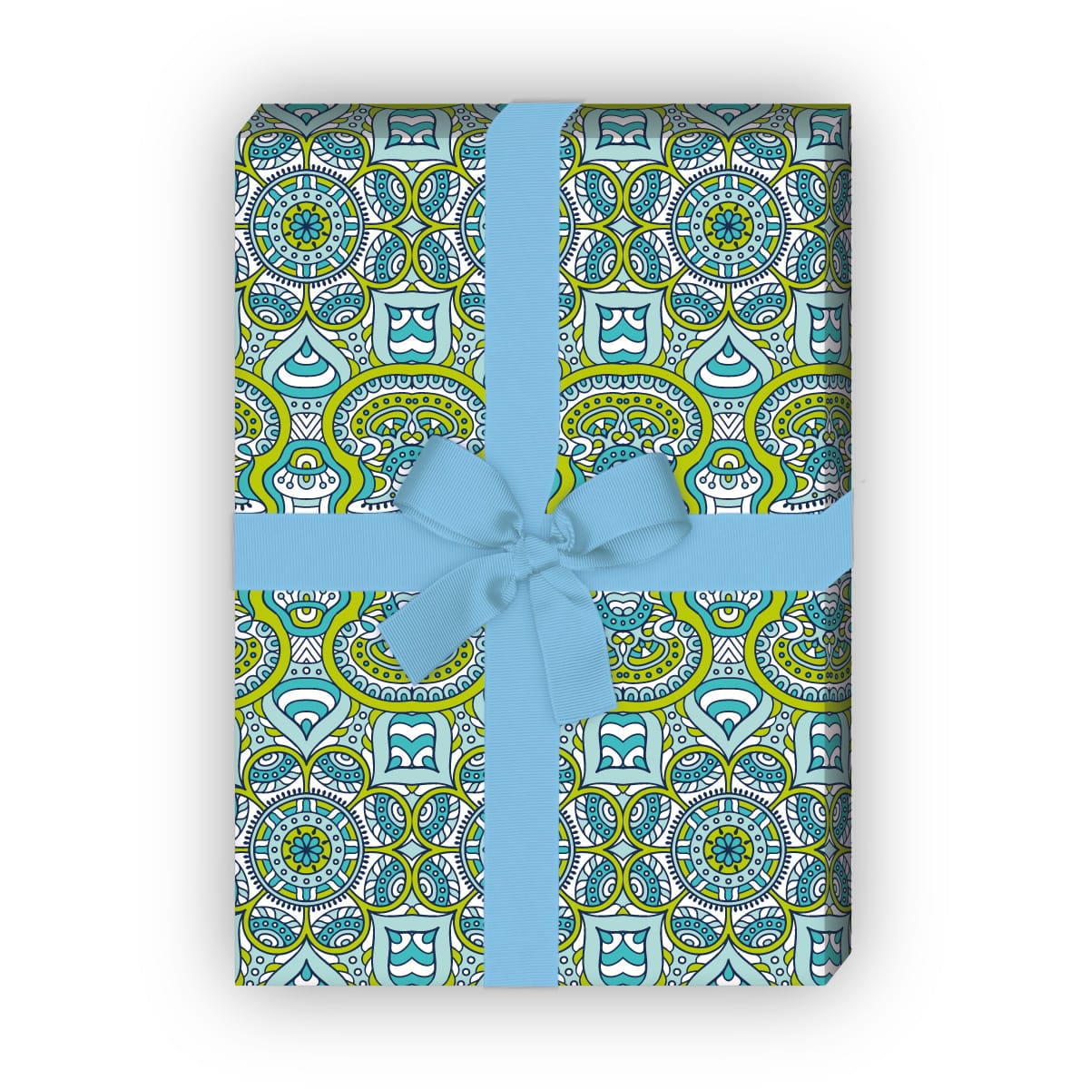 Kartenkaufrausch: Designer ethno Geschenkpapier im aus unserer Geburtstags Papeterie in blau