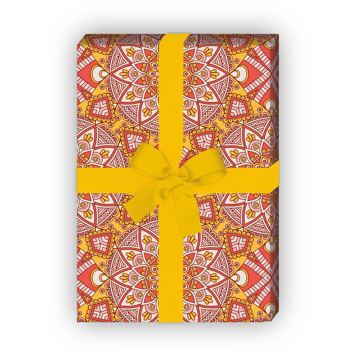 Kartenkaufrausch: Designer ethno Geschenkpapier mit aus unserer Geburtstags Papeterie in gelb
