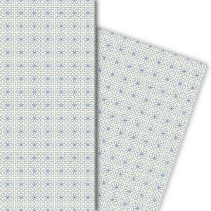 Kartenkaufrausch: Klassisches indigo Muster Geschenkpapier aus unserer Geburtstags Papeterie in blau