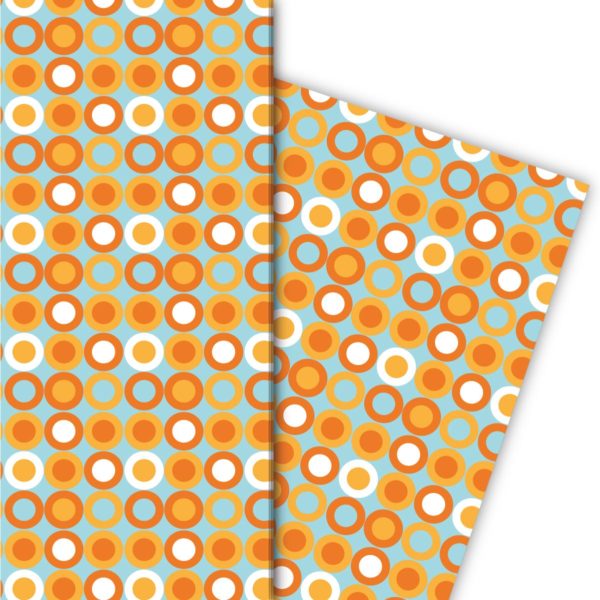 Kartenkaufrausch: Cooles 70er Jahre Punkte aus unserer Geburtstags Papeterie in orange