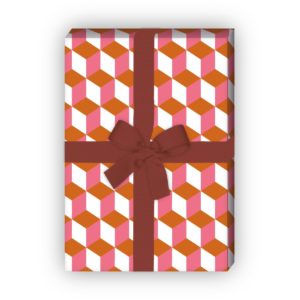 Kartenkaufrausch: Grafisches Designer Geschenkpapier im aus unserer Geburtstags Papeterie in rosa