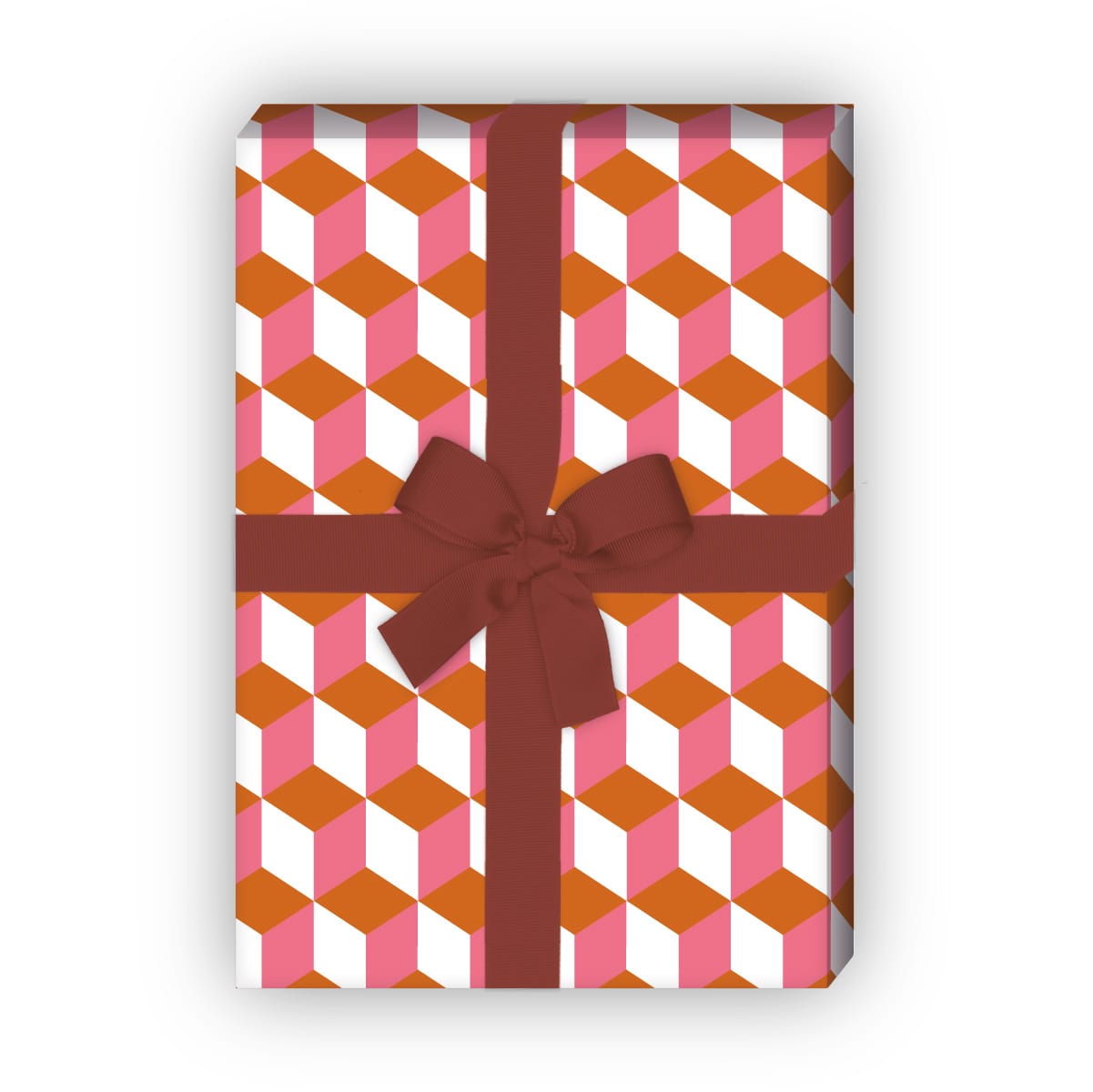 Kartenkaufrausch: Grafisches Designer Geschenkpapier im aus unserer Geburtstags Papeterie in rosa