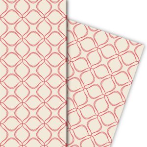 Kartenkaufrausch: Klassisches Designer Geschenkpapier mit aus unserer Geburtstags Papeterie in rot