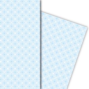 Kartenkaufrausch: Klassisches Geschenkpapier mit grafischem aus unserer Geburtstags Papeterie in hellblau