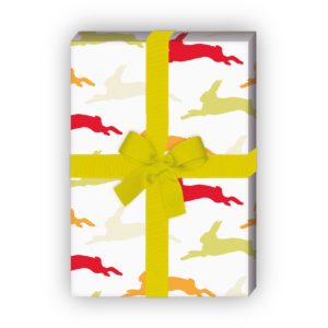 Kartenkaufrausch: Buntes Oster Geschenkpapier mit aus unserer Oster Papeterie in rot