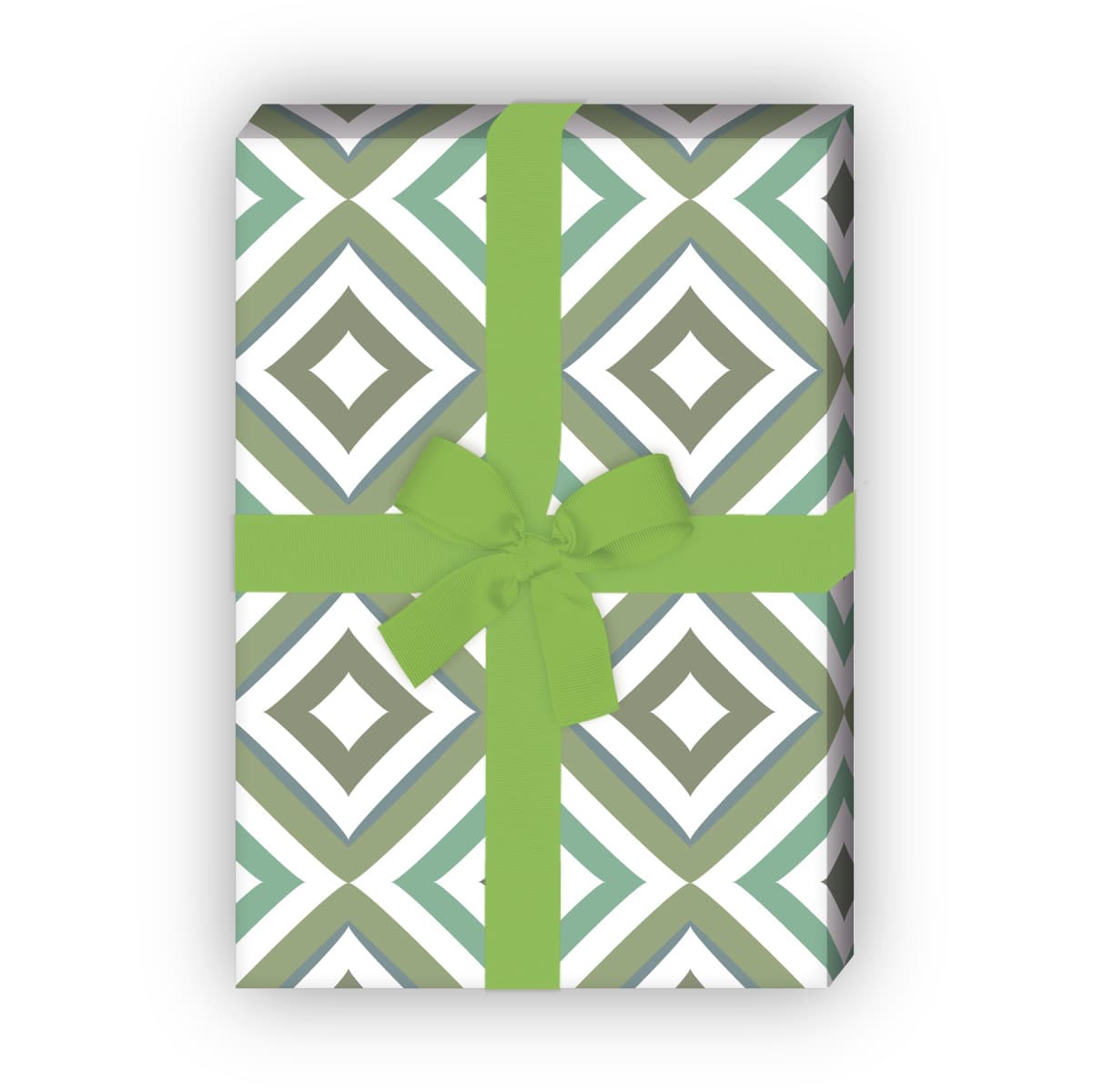 Kartenkaufrausch: Edles grafisches Geschenkpapier mit aus unserer Geburtstags Papeterie in grün