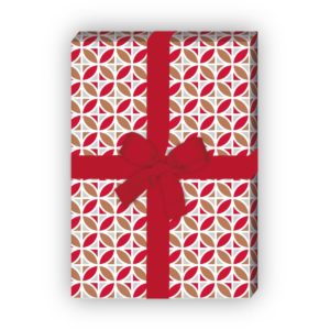 Kartenkaufrausch: Schickes grafisches Geschenkpapier mit aus unserer Geburtstags Papeterie in rot