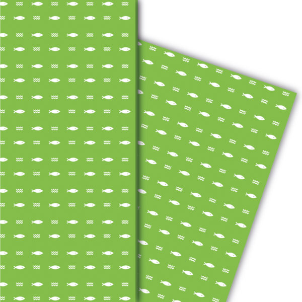 Kartenkaufrausch: Grafisch reduziertes Geschenkpapier mit aus unserer Tier Papeterie in grün