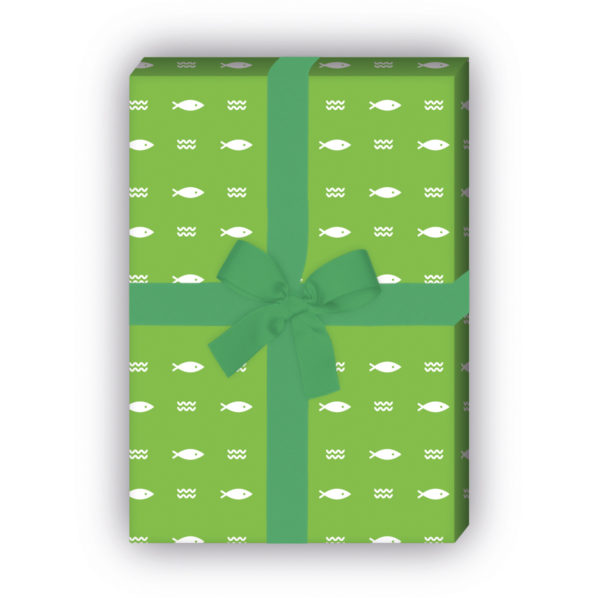 Kartenkaufrausch: Grafisch reduziertes Geschenkpapier mit aus unserer Tier Papeterie in grün