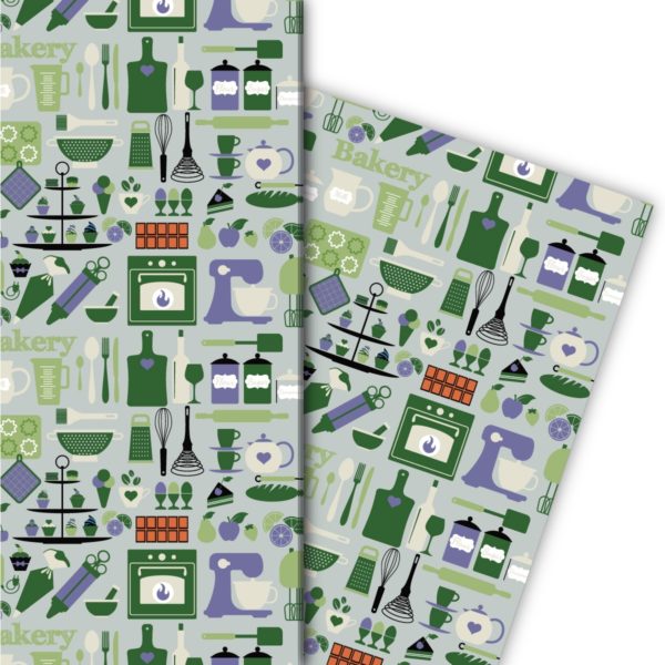 Kartenkaufrausch: Hobby koch Geschenkpapier mit aus unserer Designer Papeterie in grün