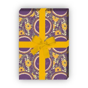 Kartenkaufrausch: Happy Birthday Geschenkpapier mit aus unserer Geburtstags Papeterie in lila